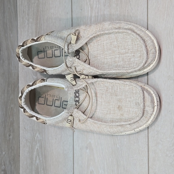 Hey Dude Mens Wally Funk Aztec Beige Loafer Slip on shoes sz 13 - Picture 3 of 12